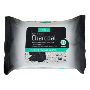 Beauty Formulas Charcoal Facial wipes 25pc