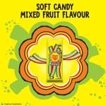 Chupa Chups Sour Belt, Mixed Fruit Flavour, Soft & Chewy Toffee, 8 Pc, 57.6 G