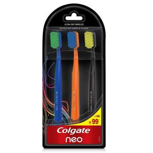 Colgate Neo 3626 Bristles Ultra Soft Toothbrush - 3 Pcs