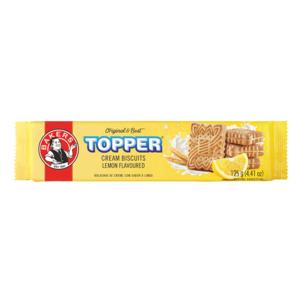 Bakers Topper Lemon Cream Biscuits 125g