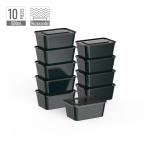 Black Takeaway Plastic Food Containers 1000ml