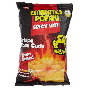 Emirates Pofaki Spicy Cheese Crispy Corn Curls, 80 gm
