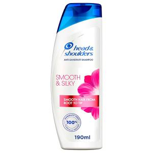 Head & Shoulders Smooth & Silky Anti-Dandruff Shampoo for Dry and Frizzy Hair, 190 ml